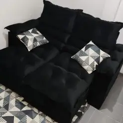 Sofa Santorini 2 Lugares Retratil e Reclinavel Fofissimo Tecido Veludo 180cm Imperio Foto Real