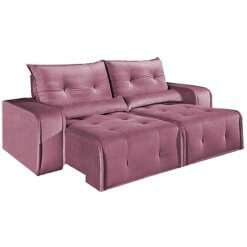 Sofa Retratil e Reclinavel Minas Rio 210cm Rose