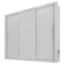 Guarda Roupa Panama SEM Espelho Casal 3 Portas 4 Gavetas Salleto Branco