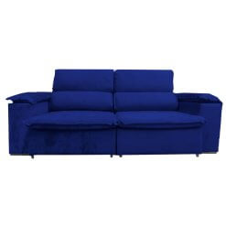 Sofa Retratil e Reclinavel Fiore 230cm Azul