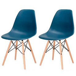 Conjunto 2 Cadeiras Charles 1102 OR Design Azul