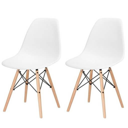 Conjunto 2 Cadeiras Charles 1102 OR Design Branca