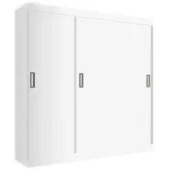 Guarda Roupa Lisboa Casal 3 Portas 2 Gavetas Evidencia Branco
