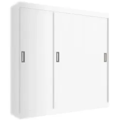 Guarda Roupa Lisboa Casal 3 Portas 2 Gavetas Evidencia Branco