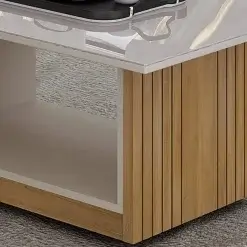 Mesa de Centro Veneza Valdemoveis Cinamomo Off White Detalhe