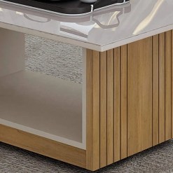 Mesa de Centro Veneza Valdemoveis Cinamomo Off White Detalhe