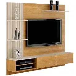 Painel Montana para TV ate 65 Polegadas Valdemovei Cor Cinamomo Off White