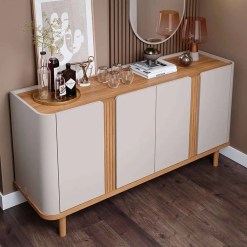 Buffet Eva Aparador com 4 Portas Cimol Off White Nature