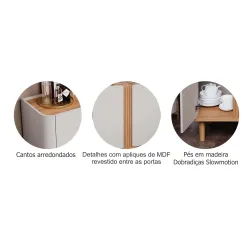 Buffet Eva Aparador com 4 Portas Cimol Detalhe