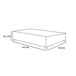 Cama Clara Casal com Estrado Reforcado Carioca Medidas