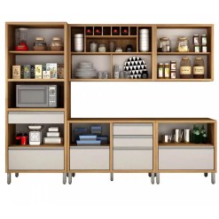 Cozinha Jade Completa 8 Portas 7 Gavetas 5 Pecas Interno