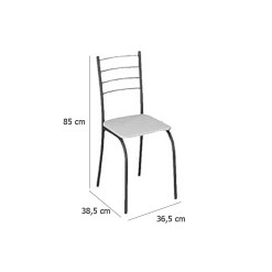 Mesa Rio Tampo Granito 100x60cm com 4 Cadeiras Teixeira Medidas Cadeira