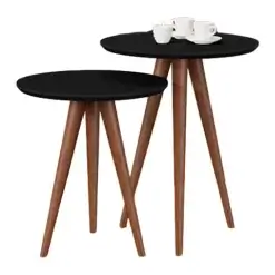 Conjunto 8003 Mesa de Apoio e Lateral Redonda Pes Palito