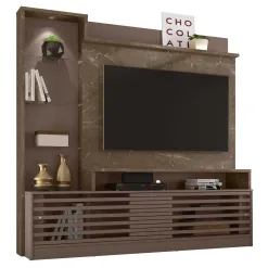 Estante Home Frizz Prime para TV ate 55 Polegadas Madetec Imperial Sepia