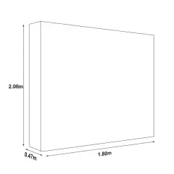 Guarda Roupa Sergipe Casal 6 Portas 2 Gavetas Bianchi Medidas