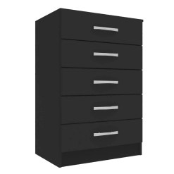 Comoda Maxi com 5 Gavetas Evidencia Moveis Preto