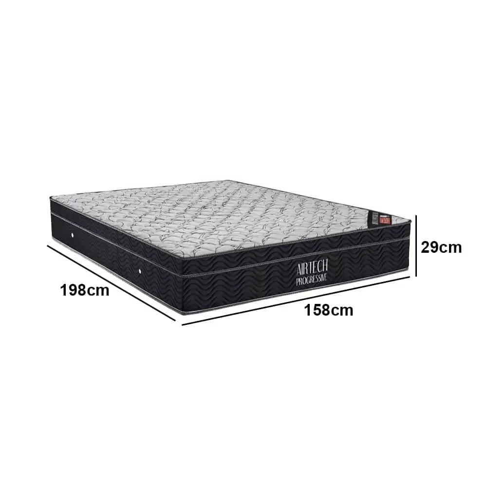 Colchao Airtech Progressive Queen de Molas Nanolastic 29x198x158cm Ortobom Medidas