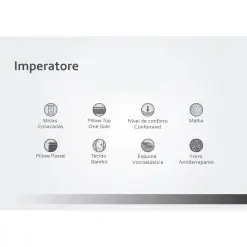 Colchao Imperatore Casal de Molas Ensacadas 33x188x138 Herval Caracteristicas