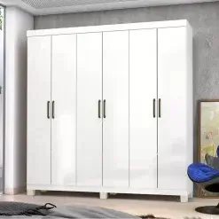 Guarda Roupa Recife Casal 6 Portas 2 Gavetas Carioca