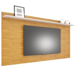 Painel Ravena para TV ate 55 Polegadas Mel Off White