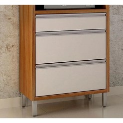 Paneleiro Jade 3 Portas 2 Gavetas e Nicho para Micro ondas CHF Detalhe