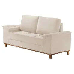 Sofa Orion 2 Lugares em Linho com Almofadas Soltas 160cm Trevo Bege