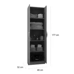Armario Multiuso Milao com 2 Portas e 4 Prateleiras Evidencia Interno