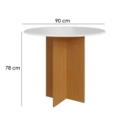 Mesa de Jantar Alice com 4 Cadeiras Medidas Mesa