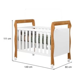 Berco Soninho Mini Cama 3 em 1 Tigus Medidas
