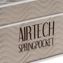 Colchao Airtech Spring Pocket Casal de Molas Ensacadas 30x188x138cm Ortobom Detalhe Frontal
