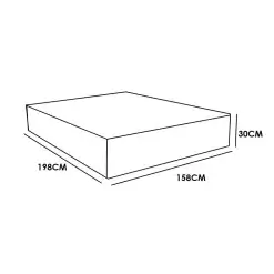 Colchao Airtech Spring Pocket Queen de Molas Ensacadas 30x198x158cm Ortobom Medidas