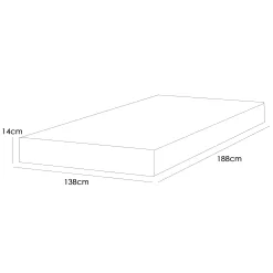 Colchao Confortex D33 Casal 14x188x138 Plumatex Medidas