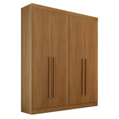 Guarda Roupa Da Vinci Casal 4 Portas 3 Gavetas D Doro Cinamomo