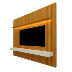 Painel Nobre Com Nicho 230cm para TV ate 85 Polegadas com LED Gelius