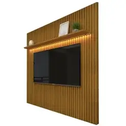 Painel Nobre Sem Nicho 185cm para TV até 75 Polegadas com LED