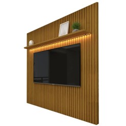 Painel Nobre Sem Nicho 185cm para TV até 75 Polegadas com LED