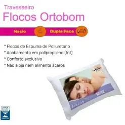 Travesseiro Ortobom com Flocos de Espuma Caracteristicas