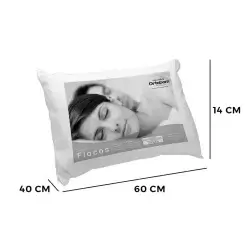 Travesseiro Ortobom com Flocos de Espuma Medidas