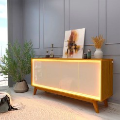 Buffet Requinte 4 portas com LED Gelius