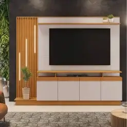 Home Absoluto Estante para TV ate 65 Polegadas com LED 4 Portas JCM