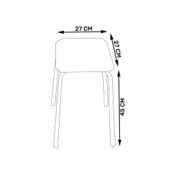 Mesa Dobravel Luana com 4 Banquetas Imop Medidas Banqueta