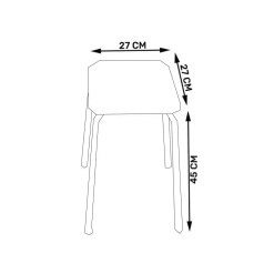 Mesa Dobravel Luana com 4 Banquetas Imop Medidas Banqueta
