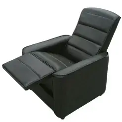 Poltrona Stela em Corino Reclinavel Delare Preto