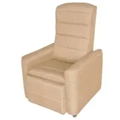 Poltrona Stela em Linho Reclinavel Delare Bege