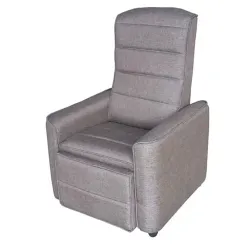 Poltrona Stela em Linho Reclinavel Delare Cinza