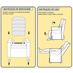 Poltrona Stela em Linho Reclinavel Delare Detalhe