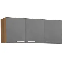 Armario Aereo Carol 3 Portas Rud Rack Mel Cinza