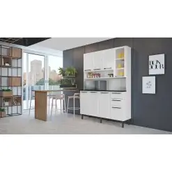 Armario de Cozinha Florenca 8 Portas 2 Gavetas Itatiaia