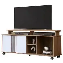 Rack Maxx Para TV Ate 50 Polegadas 2 Portas Rud Rack Mel Branco