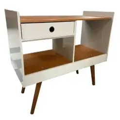 Aparador 4064 Buffet Retro Pes Palito com Gaveta JB Bechara Perola Naturale